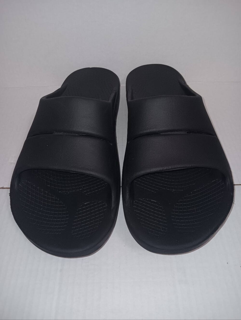 OOFOS OOAHH SLIDE SANDALS BLACK MEN'S SIZE 14 - Picture 12 of 12